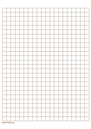 1 cm Brown Graph Paper - A4