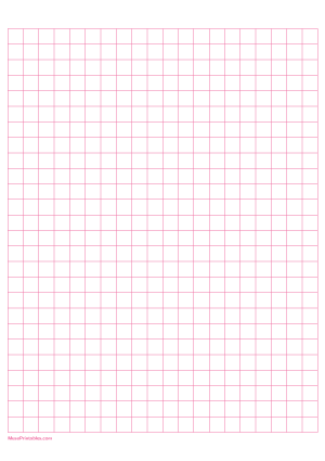 1 cm Pink Graph Paper - A4