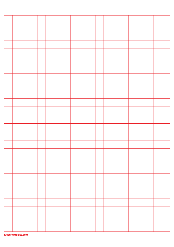 1 cm Red Graph Paper: A4-sized paper (8.27 x 11.69)