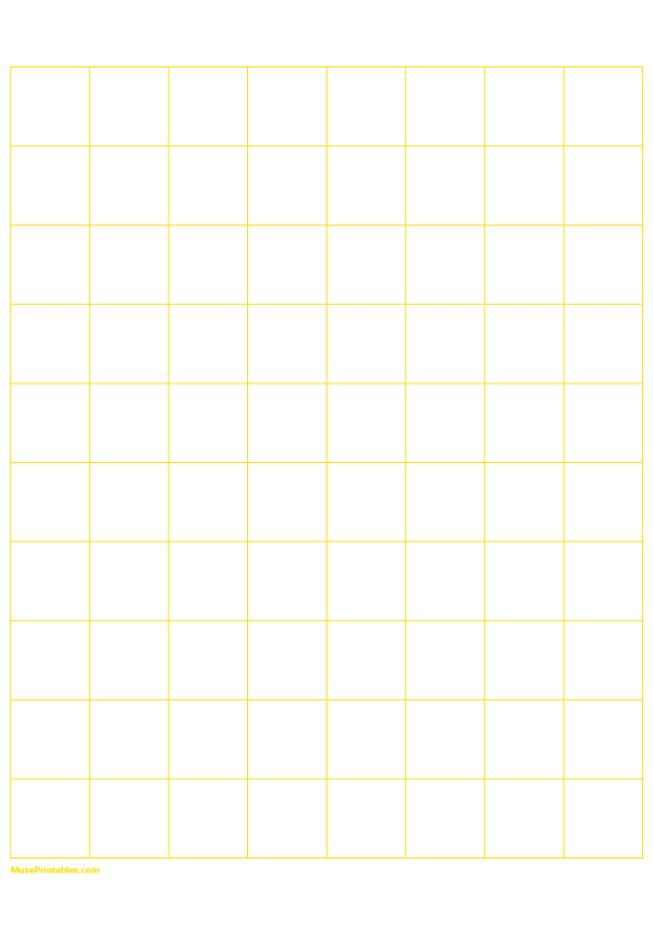 1 Inch Yellow Graph Paper: A4-sized paper (8.27 x 11.69)
