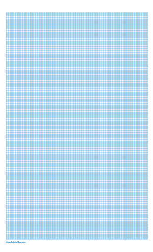 10 Squares Per Centimeter Blue Graph Paper  - Legal