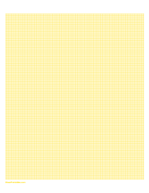 10 Squares Per Centimeter Yellow Graph Paper  - Letter