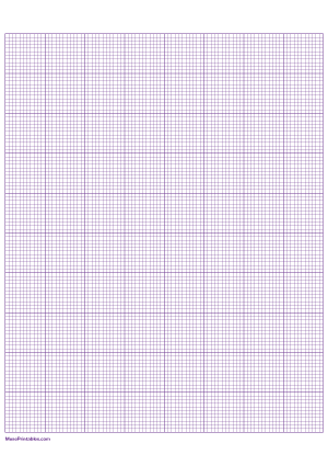 11 Squares Per Inch Purple Graph Paper  - A4