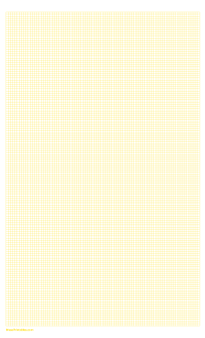 11 Squares Per Inch Yellow Graph Paper  - Legal