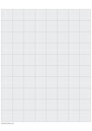 12 Squares Per Inch Gray Graph Paper  - A4