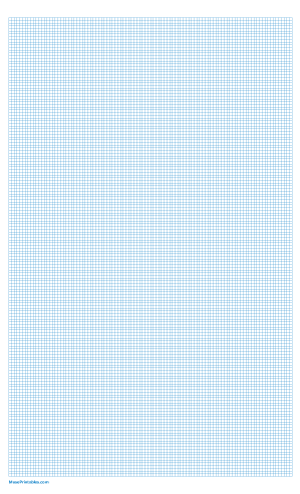 13 Squares Per Inch Blue Graph Paper  - Legal