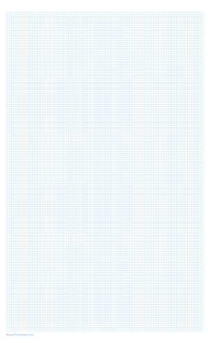 13 Squares Per Inch Light Blue Graph Paper  - Legal