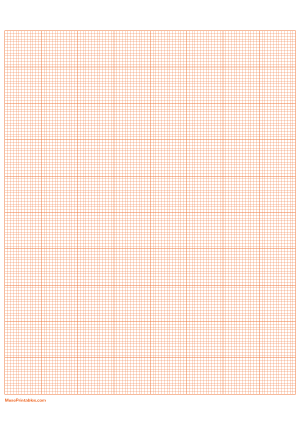 13 Squares Per Inch Orange Graph Paper  - A4