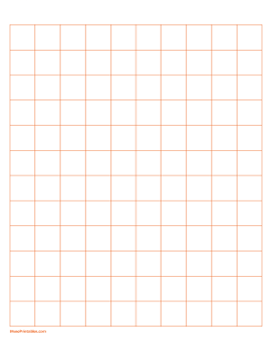 2 cm Orange Graph Paper - Letter