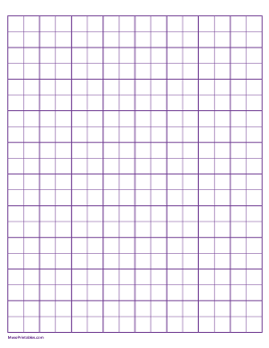2 Squares Per Inch Purple Graph Paper  - Letter