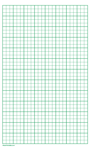 3 Squares Per Inch Green Graph Paper  - Legal