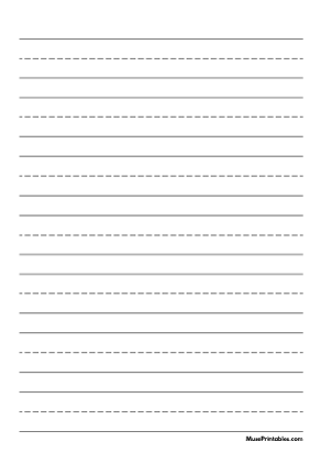 Black and White Handwriting Paper (1-inch Portrait) - A4