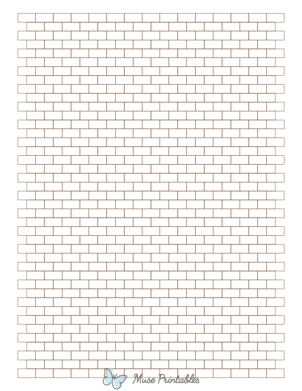 Brown Brick Graph Paper : Letter-sized paper (8.5 x 11)