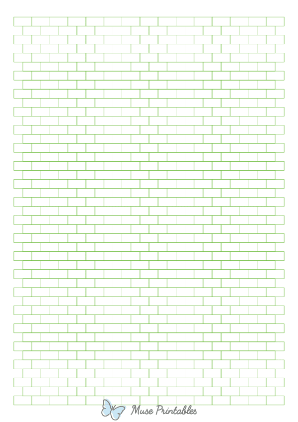 Green Brick Graph Paper : A4-sized paper (8.27 x 11.69)
