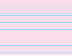 Light Pink Landscape Wide Ruled Notebook Paper - Letter