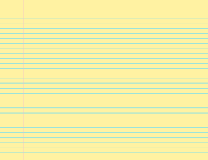 Yellow Landscape Narrow Ruled Notebook Paper - Letter