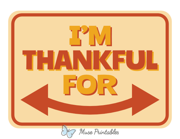 I'm Thankful For Photo Booth Prop