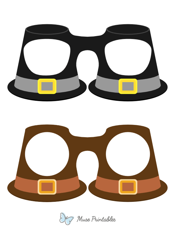 Pilgrim Hat Glasses Photo Booth Prop