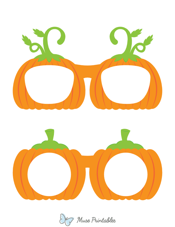 Pumpkin Glasses Photo Booth Prop