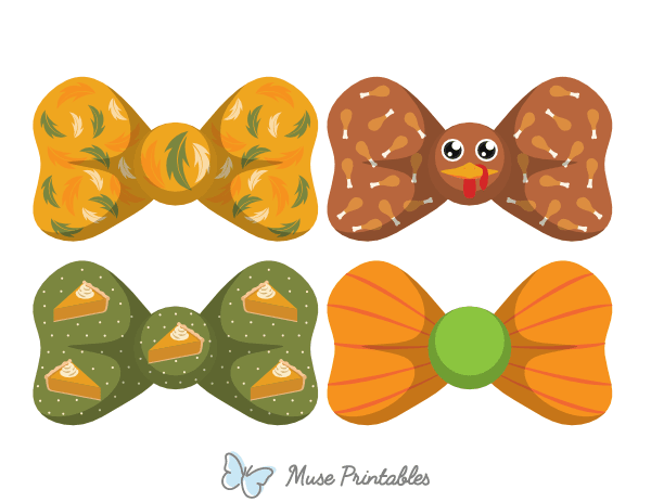 Thanksgiving Bow Tie Photo Booth Prop