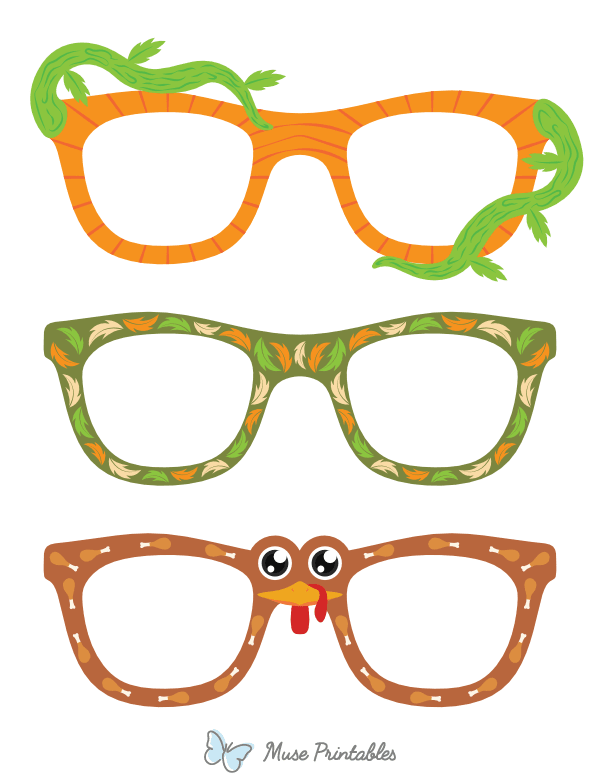 Thanksgiving Glasses Photo Booth Prop