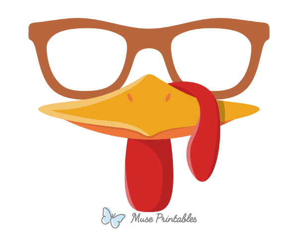 Turkey Beak and Glasses Photo Booth Prop