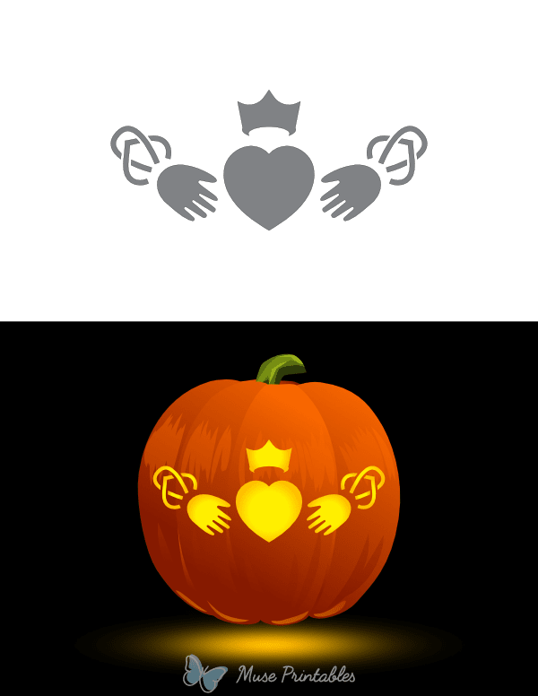 Claddagh Pumpkin Stencil