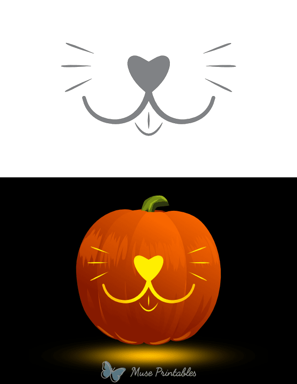 Easter Bunny Mouth Pumpkin Stencil
