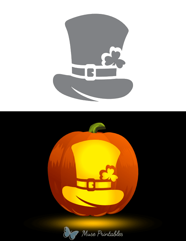 Leprechaun Hat Pumpkin Stencil