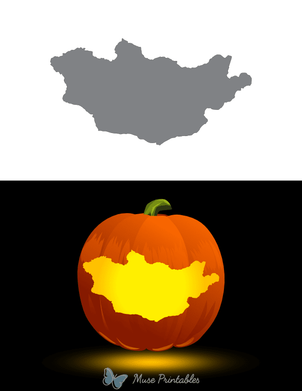 Mongolia Pumpkin Stencil