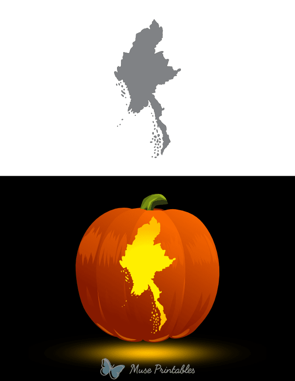 Myanmar Pumpkin Stencil