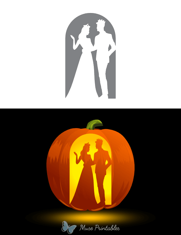 Prom King and Queen Pumpkin Stencil