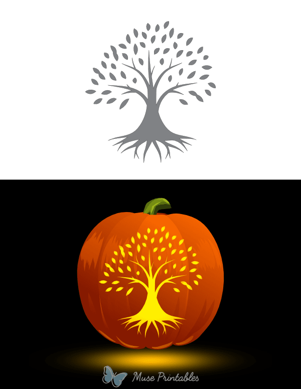 Tree of Life Pumpkin Stencil
