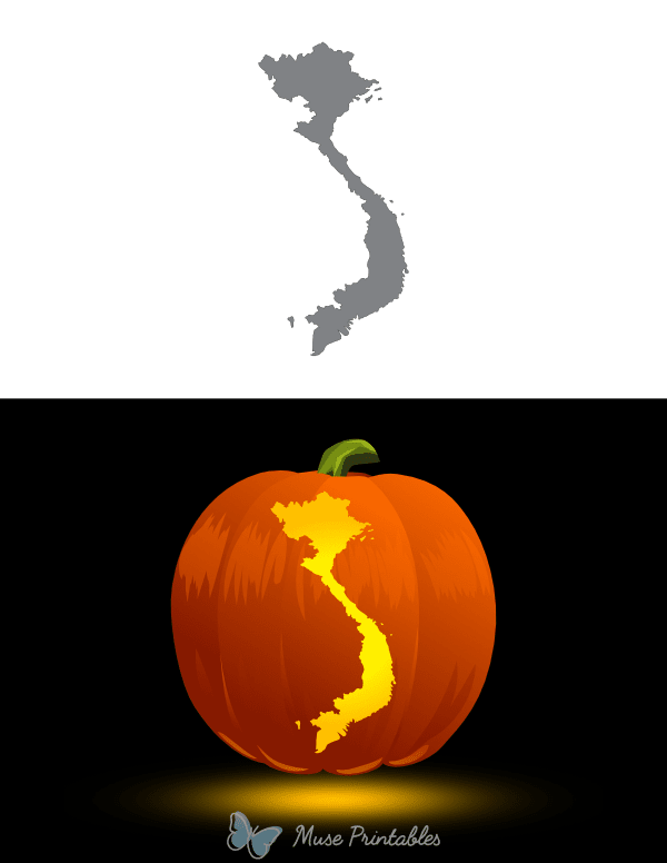 Vietnam Pumpkin Stencil