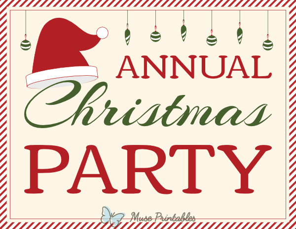 Annual Christmas Party Sign