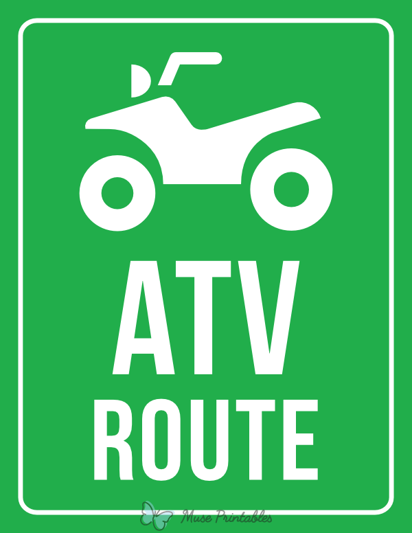 Atv Route Sign