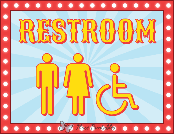 Carnival Restroom Sign