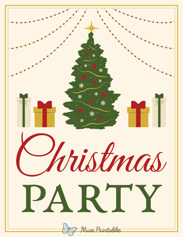 Christmas Party Sign