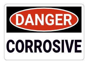 Corrosive Danger Sign