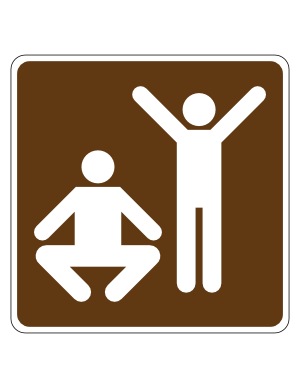 Exercise Fitness Campground Sign