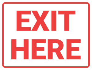 Exit Here Sign