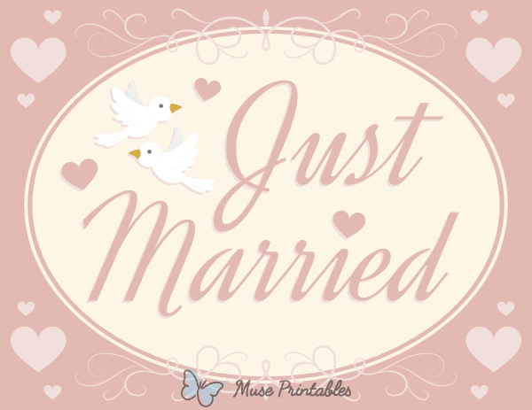 Just Married Sign