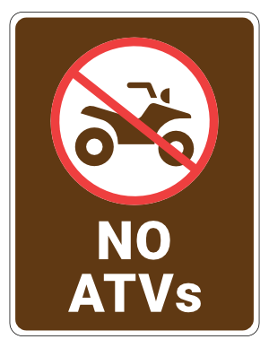 No Atvs Campground Sign