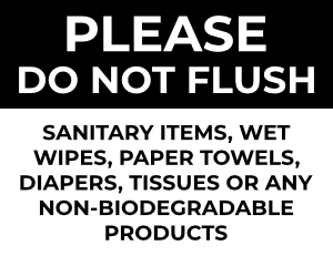 Please Do Not Flush Sign