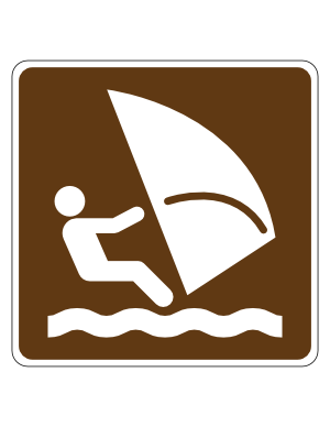 Wind Surfing Campground Sign