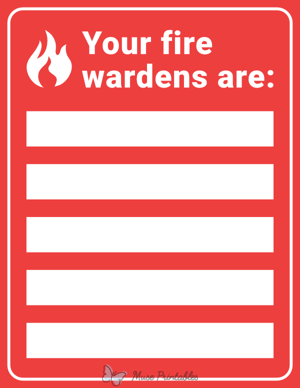 Your Fire Wardens Are Sign
