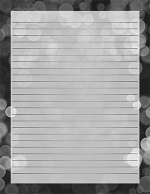 Black and Silver Bokeh Stationery