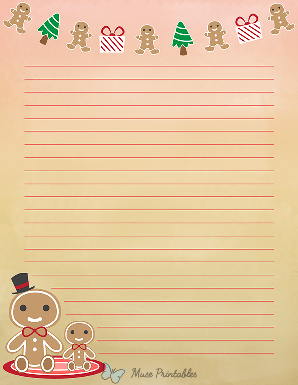 Gingerbread Man Stationery