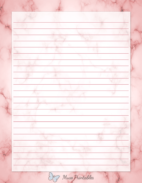 Pink Marble Stationery