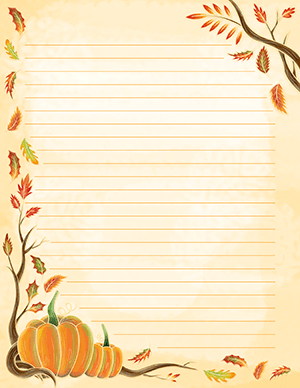 Watercolor Fall Stationery